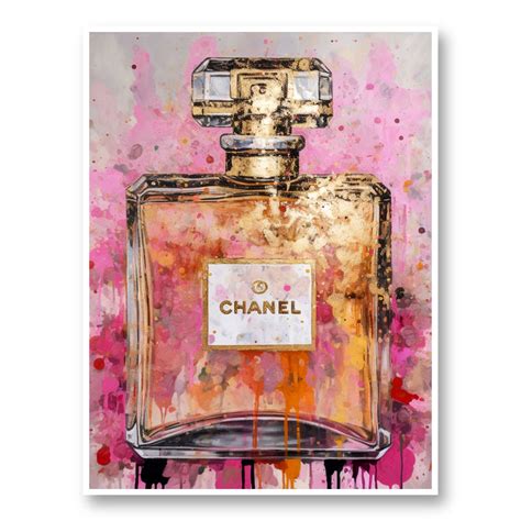 chanel perfume bottle framed picture|chanel no 5 pink bottle.